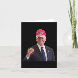 Funny Joe Biden Dons Trump 2024 Pet Kaart
