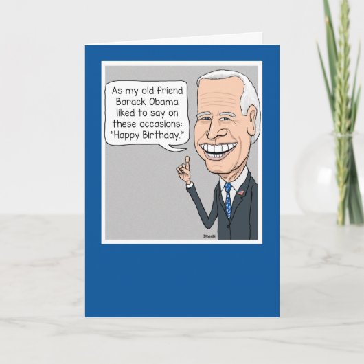 Funny Joe Biden en zijn vriend Obama Birthday Kaart (Voorkant)