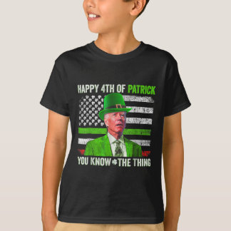 Funny Joe Biden Happy 4 juli verward met St Patr T-shirt