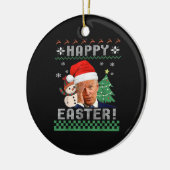 Funny Joe Biden Happy Paast Ugly Kerstmis Keramisch Ornament (Links)