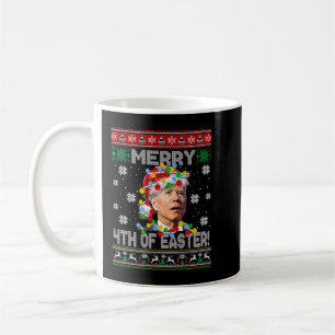 Funny Joe Biden Happy Paast Ugly met Kerstmis Koffiemok