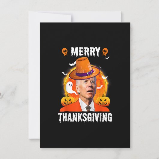 Funny Joe Biden heeft de Thanksgiving van de Merry Kaart (Voorkant)