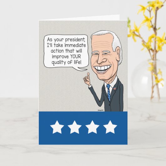 Funny Joe Biden houdt van oude mensen van de geboo Kaart (Gele Bloem)