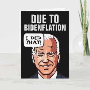 FUNNY JOE BIDEN INFLATION BIRTHDAY WENSKAART KAART