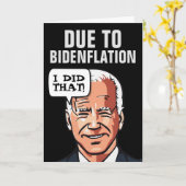 FUNNY JOE BIDEN INFLATION BIRTHDAY WENSKAART KAART (Gele Bloem)