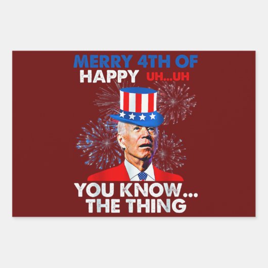 Funny Joe Biden Inpakpapier Vel (Voorkant 2)