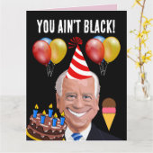 FUNNY JOE BIDEN, je bent niet zwart! BIRTHDAY-KAAR Kaart (Gele Bloem)
