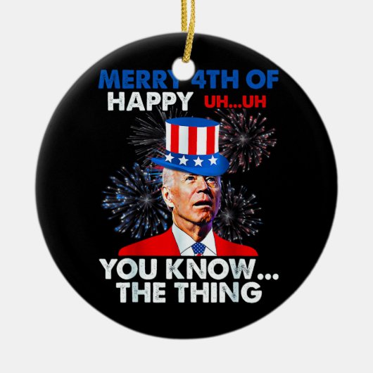 Funny Joe Biden Keramisch Ornament (Voorkant)