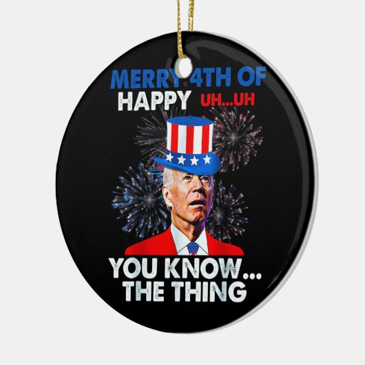 Funny Joe Biden Keramisch Ornament (Links)