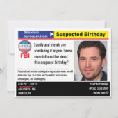 Funny Joe Biden Mannen Birthday Suspect Informatio Kaart (Voorkant)