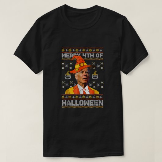 Funny Joe Biden Merry 4th of Halloween Costume Sca T-shirt (Design voorkant)
