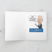 Funny Joe Biden No Malarkey Birthday Kaart (Binnen)