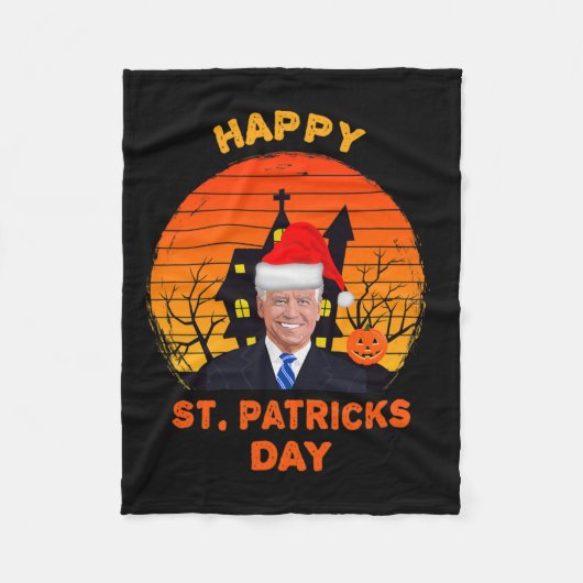 Funny Joe Biden St Patrick KerstJoe Biden Hal Fleece Deken (Voorkant)