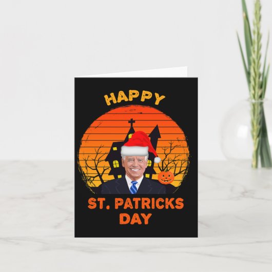 Funny Joe Biden St Patrick KerstJoe Biden Hal Kaart (Voorkant)