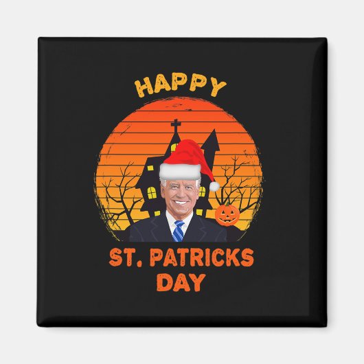Funny Joe Biden St Patrick KerstJoe Biden Hal Magneet (Voorkant)