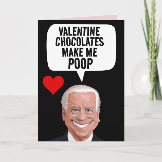 FUNNY JOE BIDEN VALENTIJNSDAG POOP CARD KAART (Voorkant)