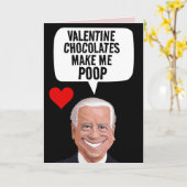 FUNNY JOE BIDEN VALENTIJNSDAG POOP CARD KAART (Gele Bloem)