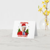 Funny Joe Biden verwarde Happy Easter Kaart (Gele Bloem)