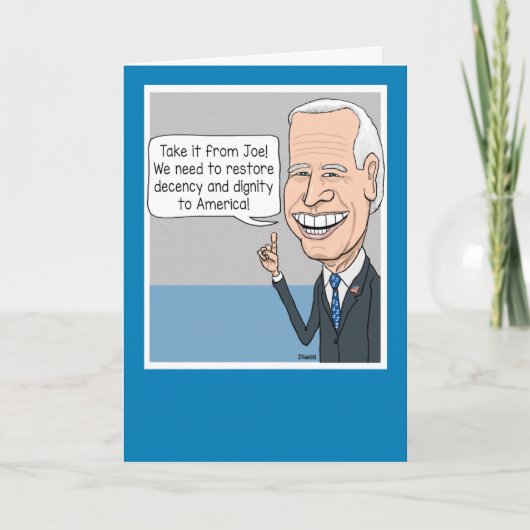 Funny Joe Biden wil terugkeren naar het fatsoen va Kaart (Voorkant)