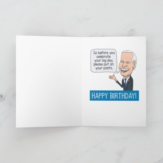 Funny Joe Biden wil terugkeren naar het fatsoen va Kaart (Binnen)