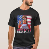 Funny Joe_Dirt's Merica 4e juli Amerikaanse vlag T-shirt (Voorkant)