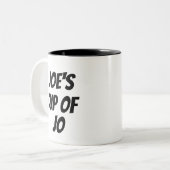 Funny Joe's Cup in Jo Coffee Quote Tweekleurige Koffiemok (Voorkant links)