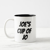 Funny Joe's Cup in Jo Coffee Quote Tweekleurige Koffiemok (Links)
