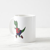 Funny Jogging Trex Dinosaur Koffiemok (Voorkant links)