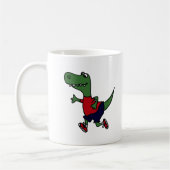 Funny Jogging Trex Dinosaur Koffiemok (Links)