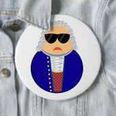 Funny Johann Sebastian Bach Composer Ronde Button 6,0 Cm (In situ)