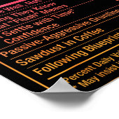 Funny Joiner Woodworking Facts  Poster (Hoek)