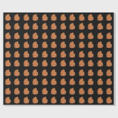 Funny Joke Brown Poop Novelty Black Cadeaupapier (Vlak)