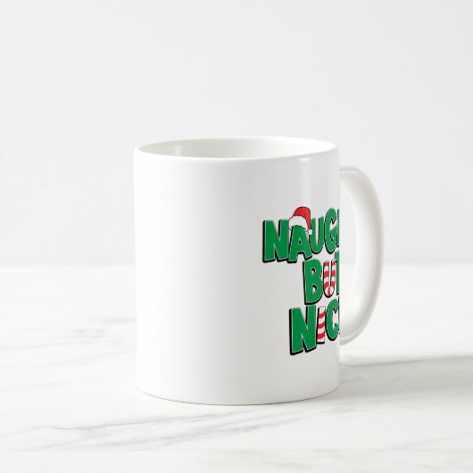 Funny Joke Christmas Humor Naughty But Nice  Koffiemok (Voorkant rechts)