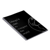 Funny Joke Cute Black Spiral Notitieboek voor jong (Rechterzijde)