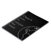 Funny Joke Cute Black Spiral Notitieboek voor jong (Linkerzijde)