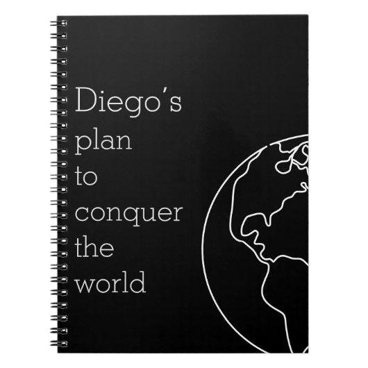 Funny Joke Cute Black Spiral Notitieboek voor jong (Voorkant)