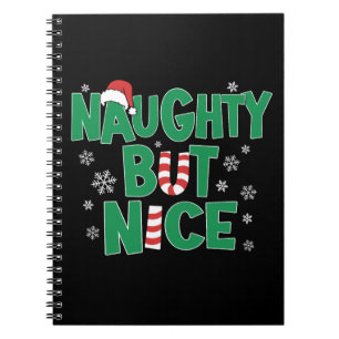 Funny Joke Humor voor Kerstmis Naughty, maar Nice Notitieboek