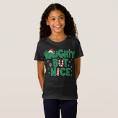 Funny Joke Humor voor Kerstmis Naughty, maar Nice T-shirt (Voorkant volledig)