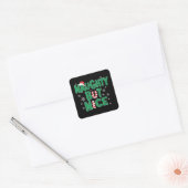 Funny Joke Humor voor Kerstmis Naughty, maar Nice Vierkante Sticker (Envelop)