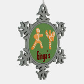 Funny Joke Kerstmis Gingerbrood Ninja Ornament (Links)