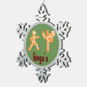 Funny Joke Kerstmis Gingerbrood Ninja Ornament (Rechts)