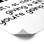 Funny Joke Meme , I Farted That's As Close To Givi Poster (Hoek)