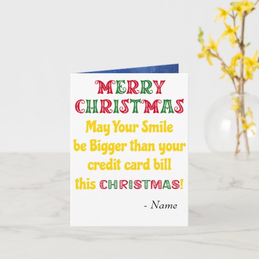 Funny Joke Merry-kerstwens Kaart (Gele Bloem)