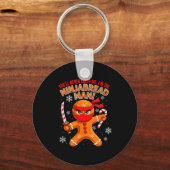 Funny Joke Never Catch I'm Ninjabread Xmas Gingerb Sleutelhanger (Voorkant)