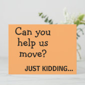 Funny Joke Plea voor Help Bewegende Aankondiging P (Staand voorkant)