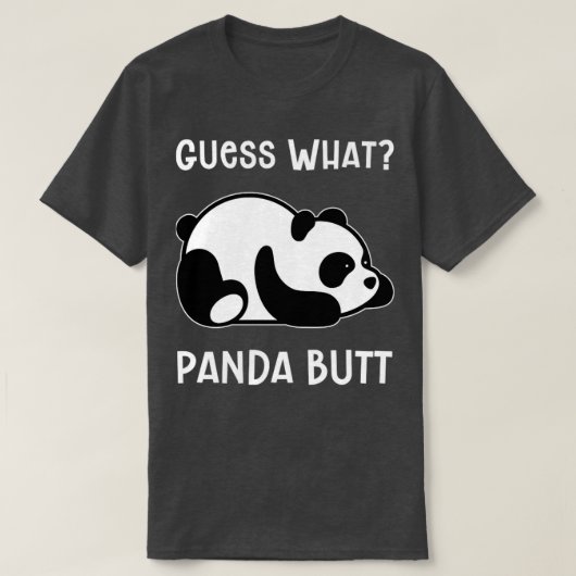 Funny Joke raad wat Panda Butt T-shirt (Design voorkant)