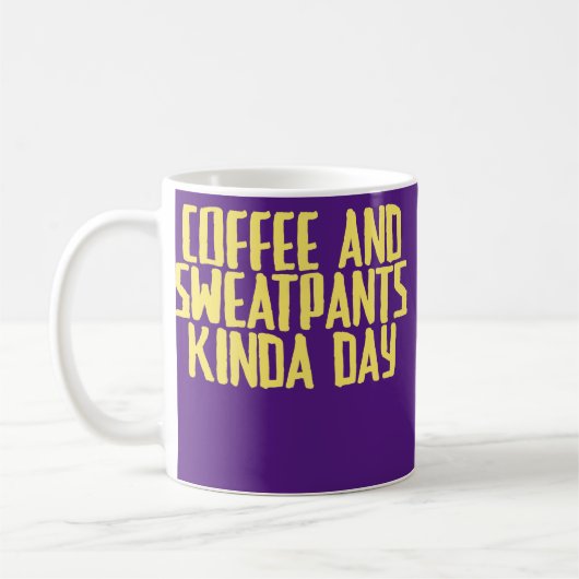 Funny Joke Sarcastic Coffee And Sweatpants Kinda Koffiemok (Links)
