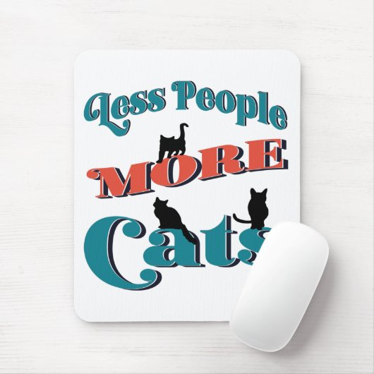 Funny Joke Typography Cat Muismat (Met muis)