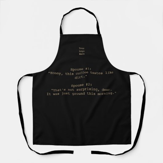 Funny Jokes over Coffee 4 Custom Apron Schort (Voorkant)