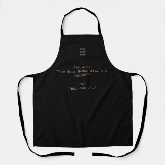 Funny Jokes over Coffee 5 Custom Apron Schort (Voorkant)